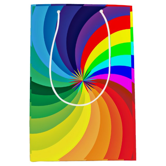 Rainbow Colored Mandala-46556 Mittlere Geschenktüte (Vorderseite)