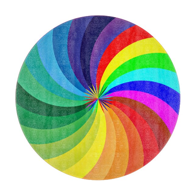 Rainbow Colored Mandala-46556 Schneidebrett (Vorderseite)