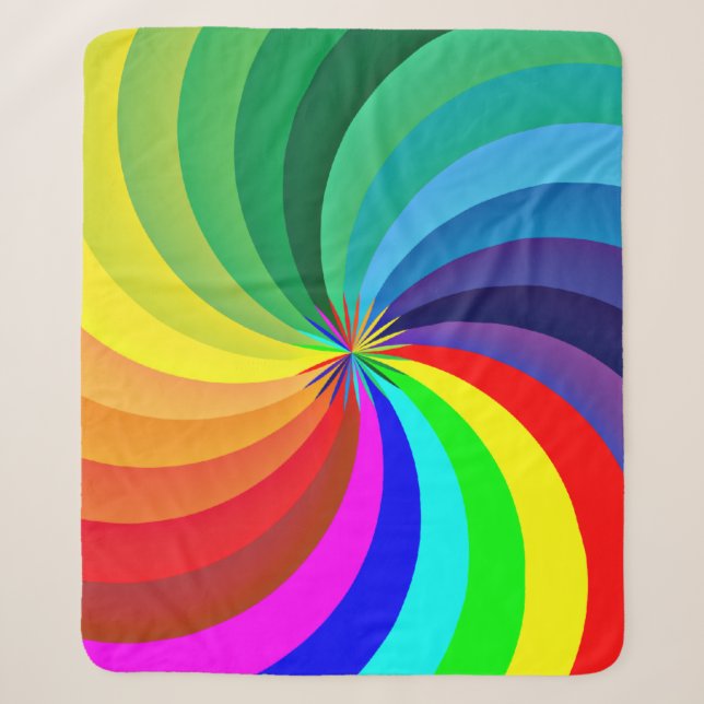 Rainbow Colored Mandala-46556 Sherpadecke (Vorderseite)