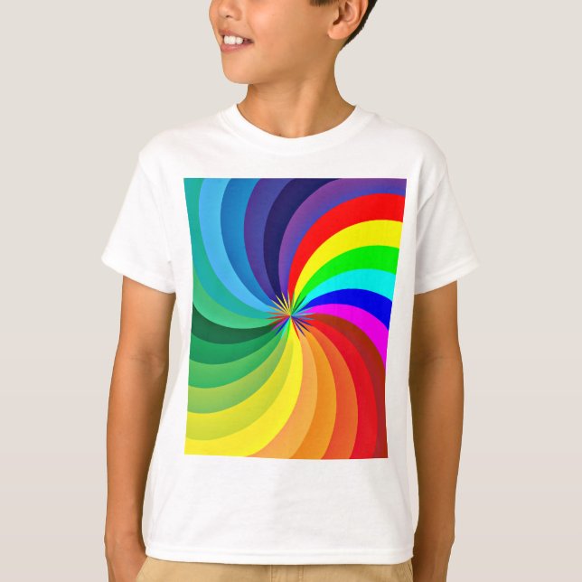 Rainbow Colored Mandala-46556 T-Shirt (Vorderseite)
