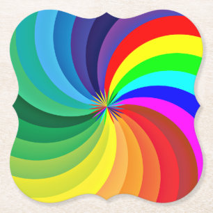 Rainbow Colored Mandala-46556 Untersetzer