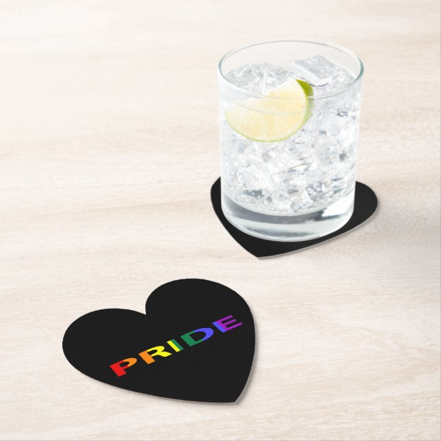 Rainbow Colored Pride Word Untersetzer (Vor Ort)