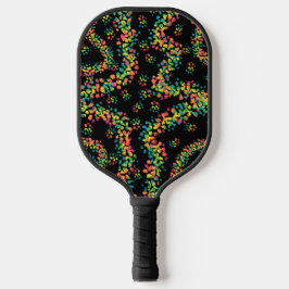 Rainbow Colored Seurat Style Pointillism Pattern Pickleball Schläger