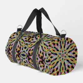 Rainbow Colored String Rope Pattern Art Duffle Bag