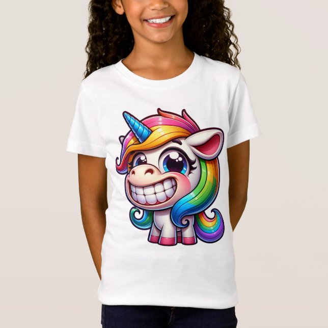 Rainbow colored Unicorn  T-Shirt (Vorderseite)