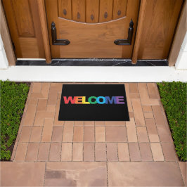 Rainbow Colored Welcome Mat Fußmatte