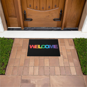 Rainbow Colored Welcome Mat Fußmatte