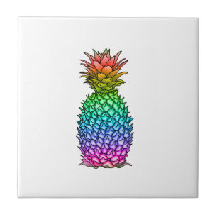 Rainbow Colorful Ananas Fliese