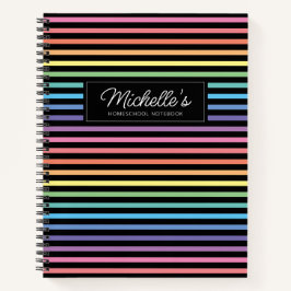 Rainbow Colorful Homeschool Copy Work Notebook Notizbuch