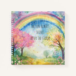 Rainbow Colorful Mental Health & Positive Bullet Notizbuch