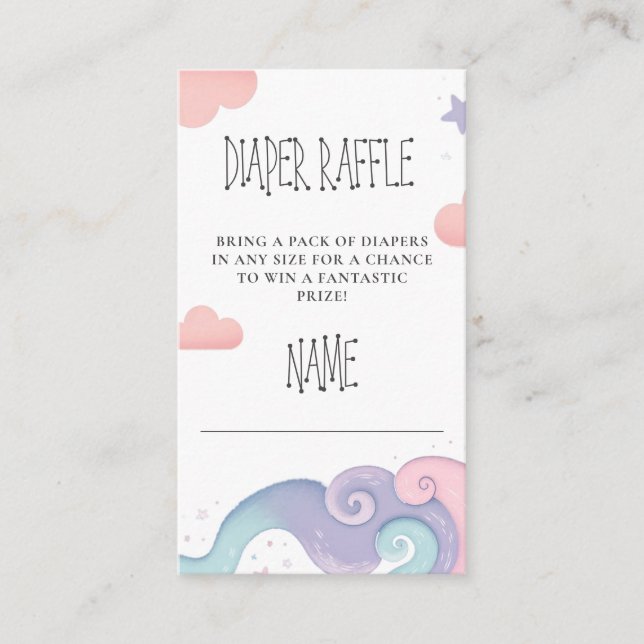 Rainbow Colorful on Cloud 9 Windelruder Begleitkarte (Vorderseite)