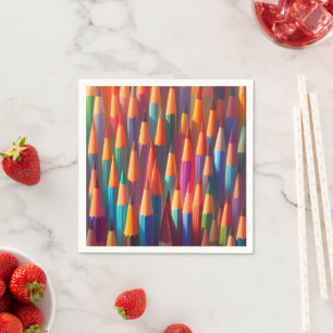 Rainbow Colorful Pencil Palette Farbe Serviette