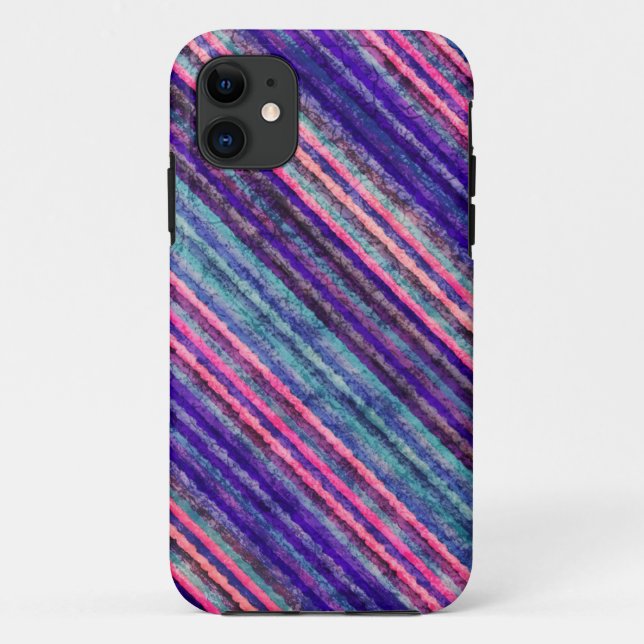 Rainbow Colorful Stripes Grunge Texturen Case-Mate iPhone Hülle (Rückseite)