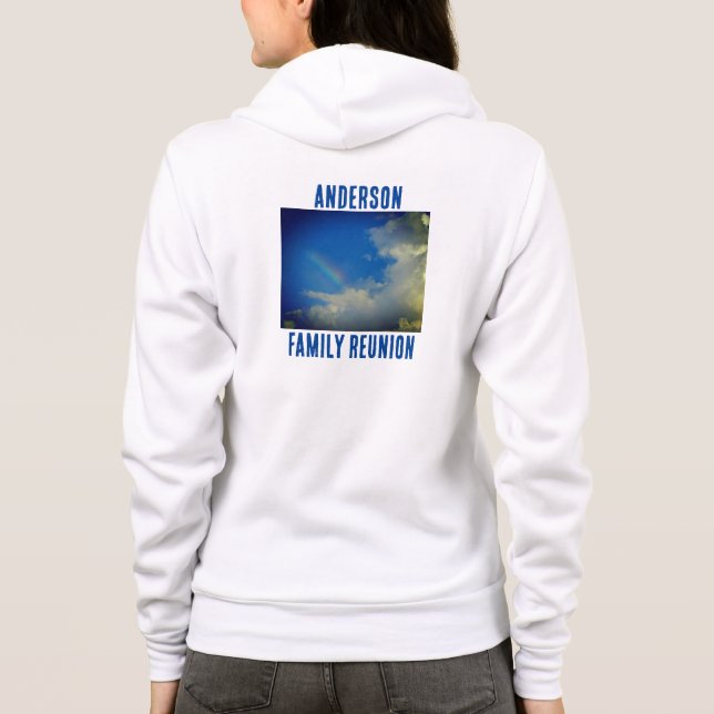 Rainbow Colorful Summer Picinic Family Wiedersehen Hoodie (Rückseite)