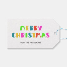 Rainbow Colorful Typografie Frohe Weihnachten