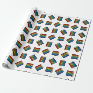 Rainbow Coloring Pencies Geschenkpapier