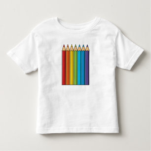 Rainbow Coloring Pencies Kleinkind T-shirt
