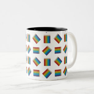 Rainbow Coloring Pencies Zweifarbige Tasse
