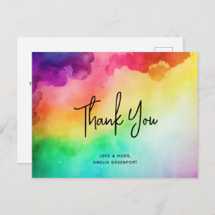 Rainbow Colors Abstract Design - Danke Postkarte