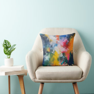 Rainbow Colors Abstrakt Art Kissen