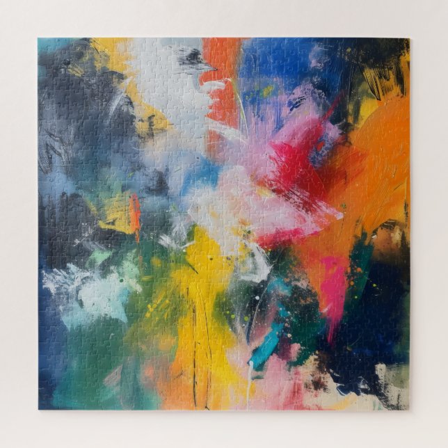 Rainbow Colors Abstrakt Art Puzzle (Vertikal)