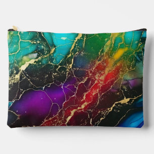 Rainbow Colors Alcohol Ink Painting Zubehörtasche