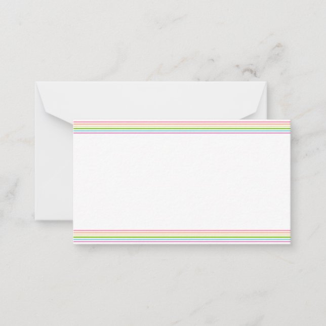 Rainbow Colors Blank Template Elegant Modern Mitteilungskarte (Vorderseite)
