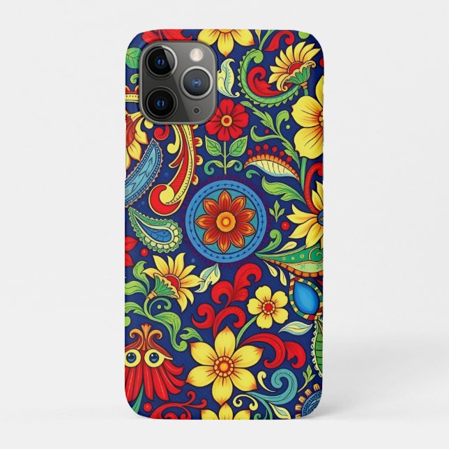 Rainbow Colors Blume Paisley Design Case-Mate iPhone Hülle (Rückseite)