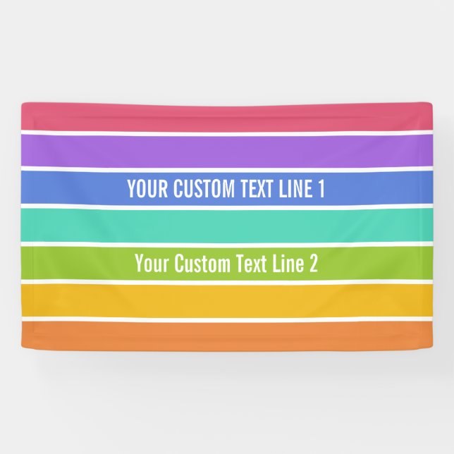 Rainbow Colors Custom Banner (Horizontal)