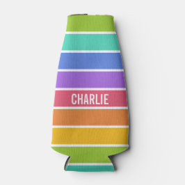 Rainbow Colors custom monogram Flaschenkühler