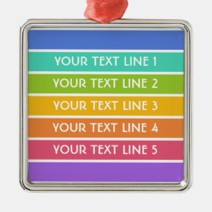 Rainbow Colors Custom Ornament