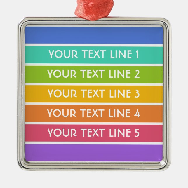 Rainbow Colors Custom Ornament (Vorne)
