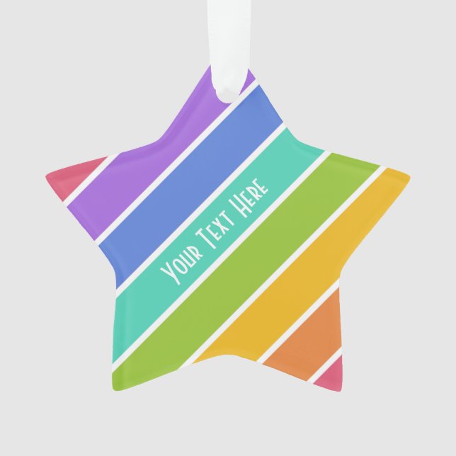 Rainbow Colors Custom Ornaments Ornament (Vorderseite)