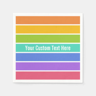 Rainbow Colors custom paper napkins Serviette