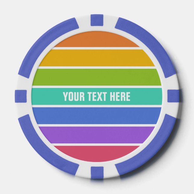 Rainbow Colors Custom Poker Chips (Vorderseite)