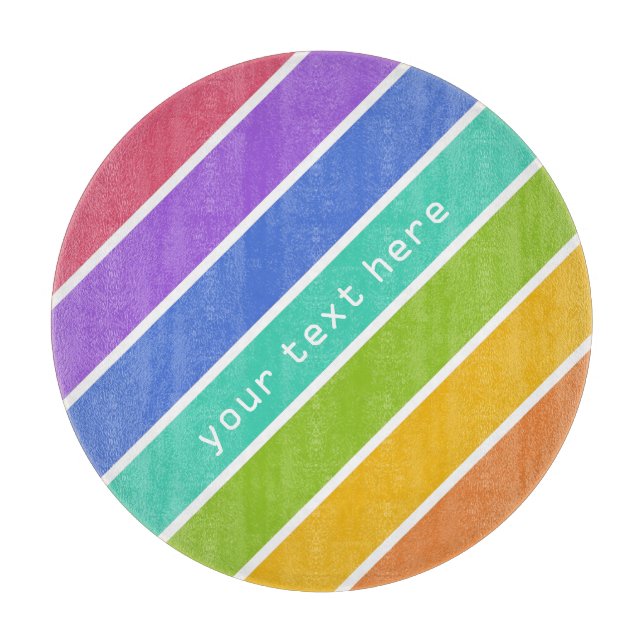 Rainbow Colors Custom Schneidebretter Schneidebrett (Vorderseite)