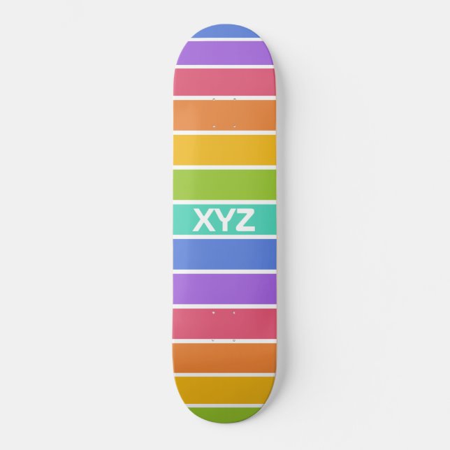 Rainbow Colors Custom Skateboards (Vorderseite)