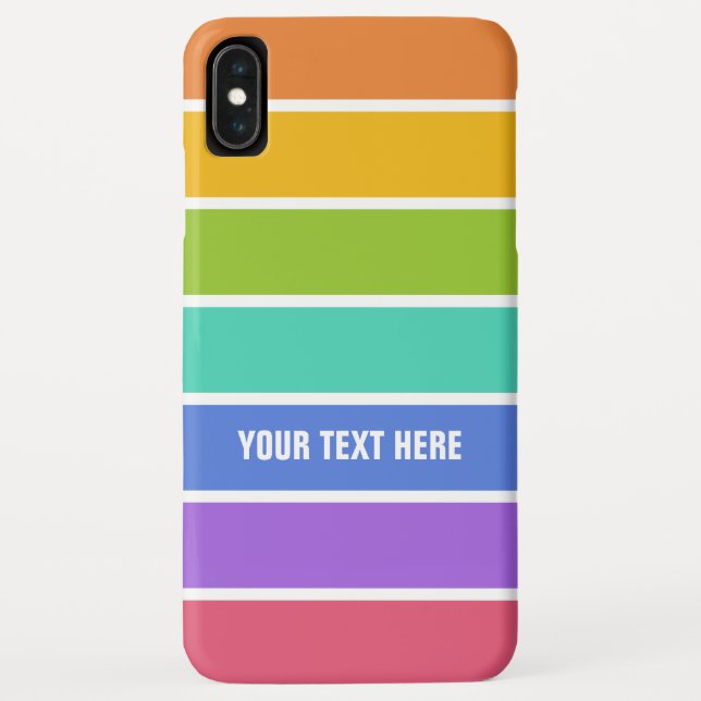 Rainbow Colors Custom Text Phone cases (Rückseite)