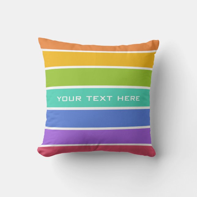 Rainbow Colors custom throw pilkes Kissen (Vorderseite)