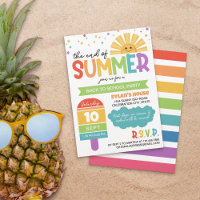 Rainbow Colors End of Summer Back to School Party
