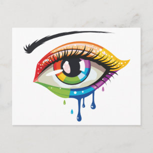 Rainbow Colors Eye Postkarte