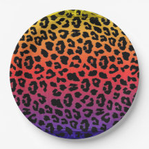 Rainbow Colors Fantasy Leopard Print Pattern