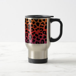Rainbow Colors Fantasy Leopard Print Pattern Reisebecher