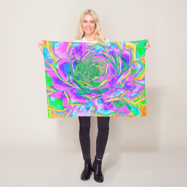 Rainbow Colors Fiesta Succulent Sedum Rosette Fleecedecke (Beispiel)