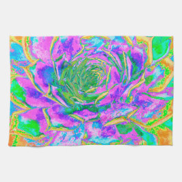 Rainbow Colors Fiesta Succulent Sedum Rosette Geschirrtuch