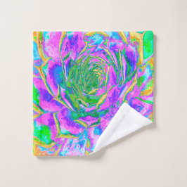 Rainbow Colors Fiesta Succulent Sedum Rosette Waschlappen