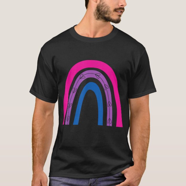 Rainbow Colors Flag Pride Biseual Bi  T-Shirt (Vorderseite)