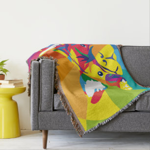 Rainbow Colors French Bulldog Decke