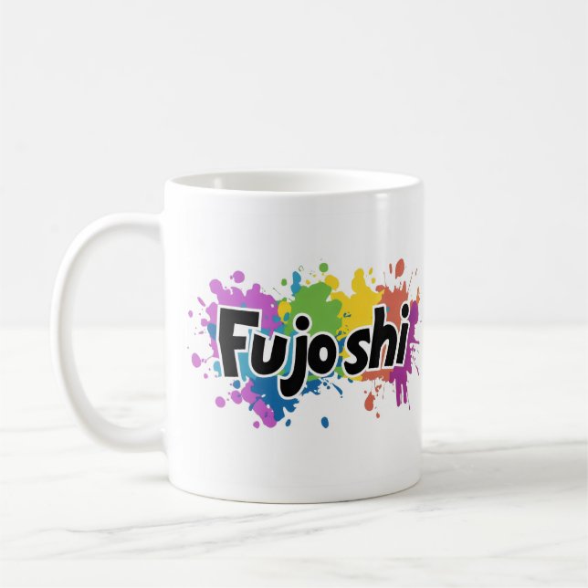 Rainbow Colors Fujoshi Slogan Kaffeetasse (Links)