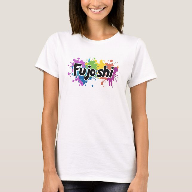 Rainbow Colors Fujoshi Slogan T-Shirt (Vorderseite)